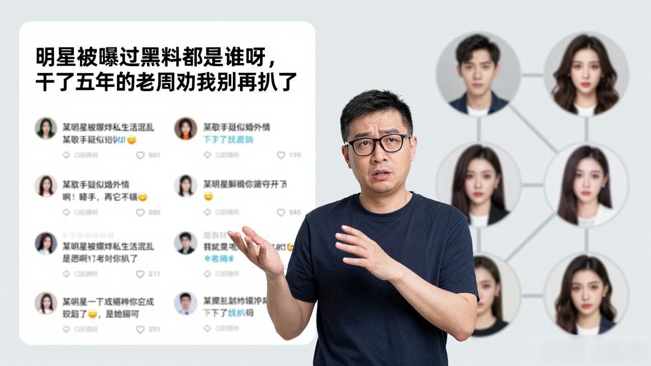 明星被曝过黑料都是谁呀，干了五年的老周劝我别再扒了